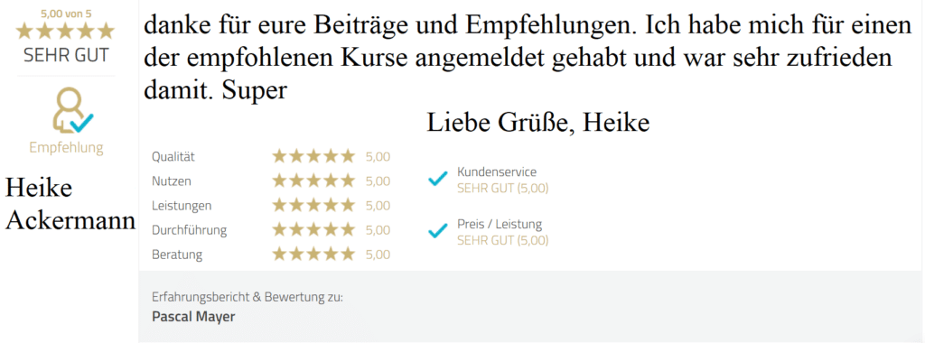 Heike Bewertung - Erfahrung Liebeserklärung an mein Kind